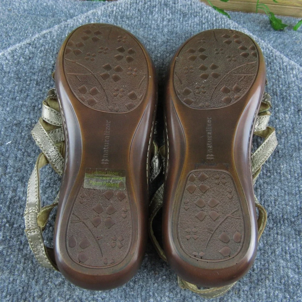 Naturalizer Jamboree Women Gladiator Sandal Shoes Sz 9 M Walking Bronze‎ Leather